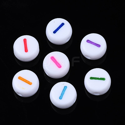 White Opaque Acrylic Beads MACR-T038-18-1-1