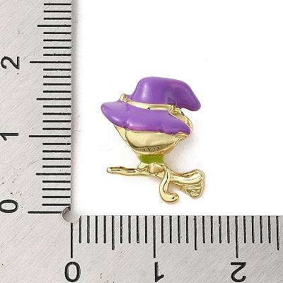 Halloween Brass Enamel European Beads X1-KK-A203-04A-G-1
