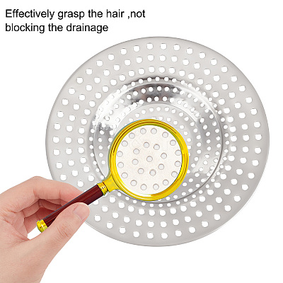 201 Stainless Steel Drain Hair Catchers AJEW-WH0020-45-1