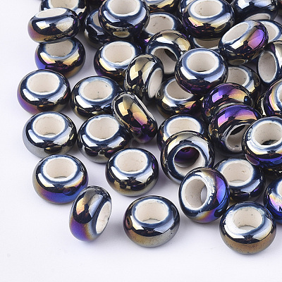 Electroplate Porcelain Beads PORC-T003-01-01-1