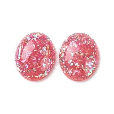 Resin Imitation Opal Cabochons RESI-E042-01C-1