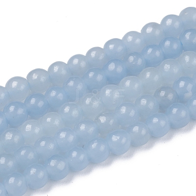 Natural Angelite Beads Strands G-G840-03-4mm-1