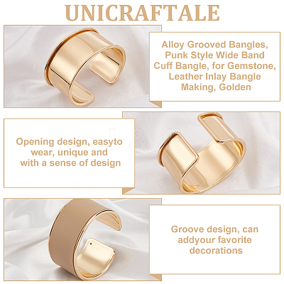 2Pcs Alloy Grooved Bangles FIND-UN0015-98A-1