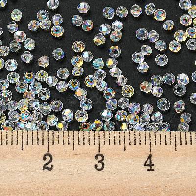 AB Color Plated Electroplate Transparent Glass Beads EGLA-M030-02A-AB01-1