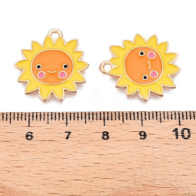 Thanksgiving Day Theme Alloy Enamel Pendants X-ENAM-T020-35C-1