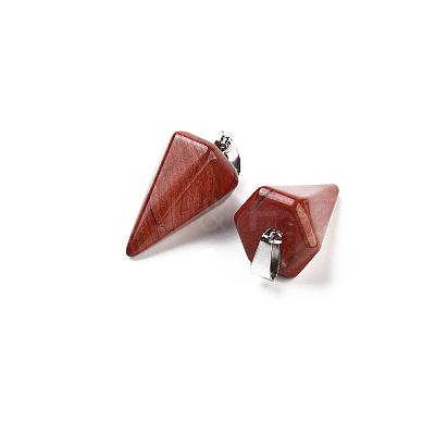 Cone/Spike/Pendulum Synthetic Red Jasper Pendants G-R278-72-1