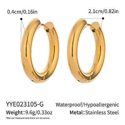 304 Stainless Steel Hoop Earrings LD4380-5-1