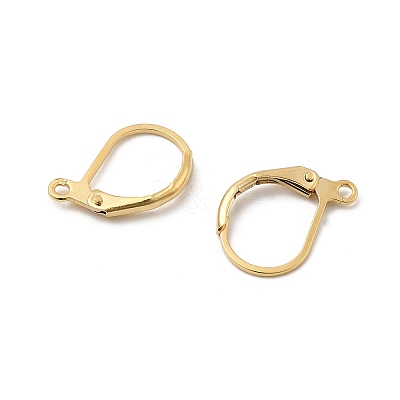 Brass Leverback Earring Findings KK-F824-007G-1-1