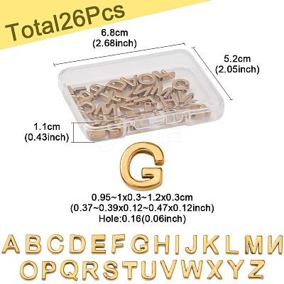 26Pcs 26 Styles 304 Stainless Steel Charms STAS-FS0001-77-1