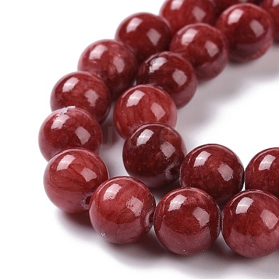 Dyed Natural Jade Beads Strands G-D434-10mm-08-1-1