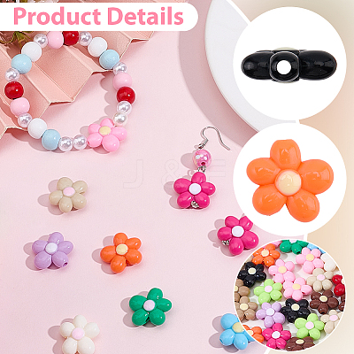 50Pcs Opaque Acrylic Beads MACR-SC0002-67-1