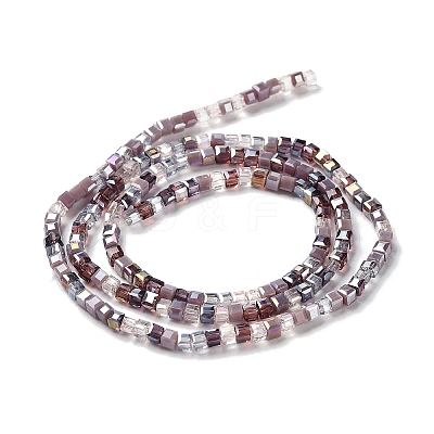 Gradient Color Electroplate Glass Bead Strands GLAA-E042-05-B10-1