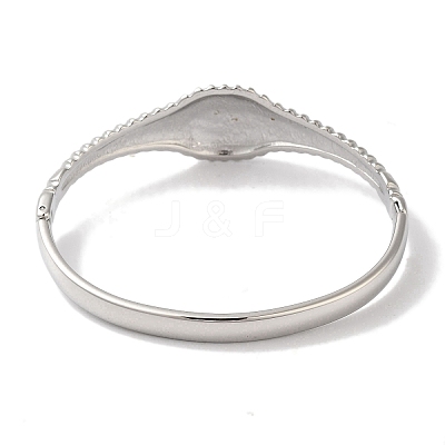 Non-Tarnish 304 Stainless Steel Grooved Hinged Bangles for Women BJEW-I315-16P-1