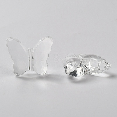 Transparent Acrylic Beads X-PL405Y-6-1