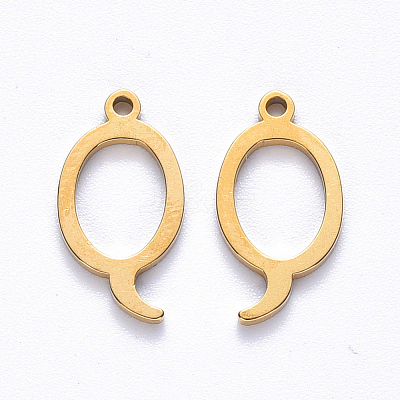 PVD Vacuum Plating 201 Stainless Steel Charms STAS-R105-Q-G-1