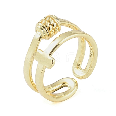 304 Stainless Steel Open Cuff Rings for Women RJEW-H229-02G-03-1