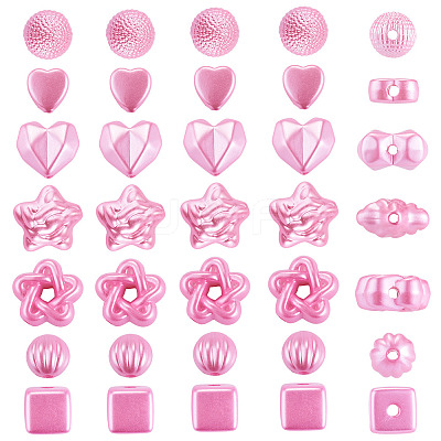 140G 7 Styles Opaque ABS Plastic Beads MACR-TA0002-82-1