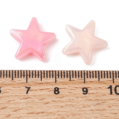 UV Plating Opaque Acrylic Beads OACR-G058-18A-1