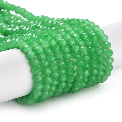Baking Paint Imitation Jade Glass Bead Strands X-DGLA-A034-J4MM-A10-1