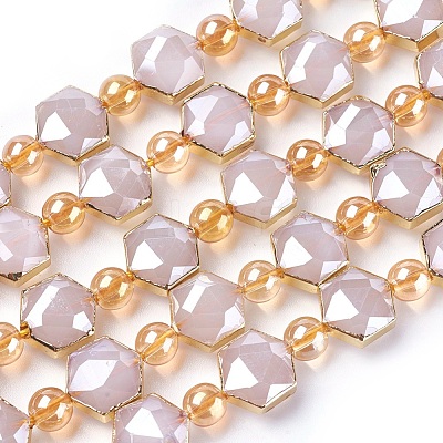 Opaque Glass Beads Strands EGLA-P045-A02-1