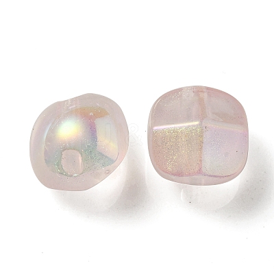 UV Plating Luminous Transparent Acrylic Beads OACR-P010-01C-1