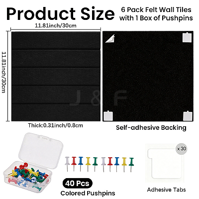 6 Bags Felt Board AJEW-CP0012-37A-1
