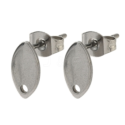 Non-Tarnish 304 Stainless Steel Stud Earring Findings X-STAS-R063-36-1