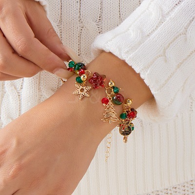 Christmas Alloy Beads Charm Bracelets FS-WGF0FCC-01-1