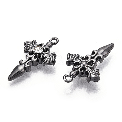 Alloy with Rhinestone Pendants X-PALLOY-N176-12B-NR-1