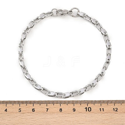 201 Stainless Steel Link Chain Bracelets for Men Women BJEW-B143-03P-1