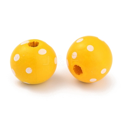 Dyed Natural Wooden Beads WOOD-O005-01B-1