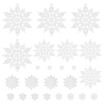 Christmas Plastic Snowflake Pendant & Cabochons Making Findings Kits DIY-SC0026-70-1