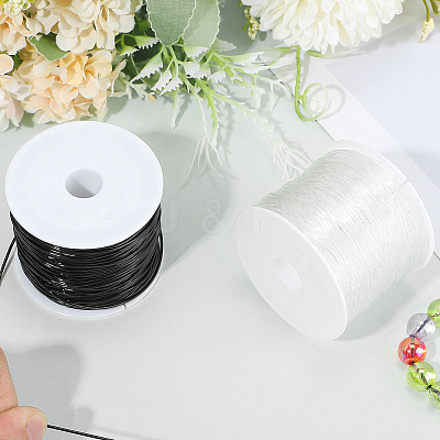 2Rolls 2 Colors Round Crystal Elastic Stretch Thread EW-PA0001-01B-1