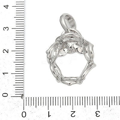 Brass Pendant Cabochon Settings KK-S521-13P-1