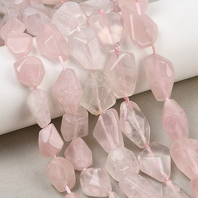 Natural Rose Quartz Beads Strands GG-CBA3D9B-11-1