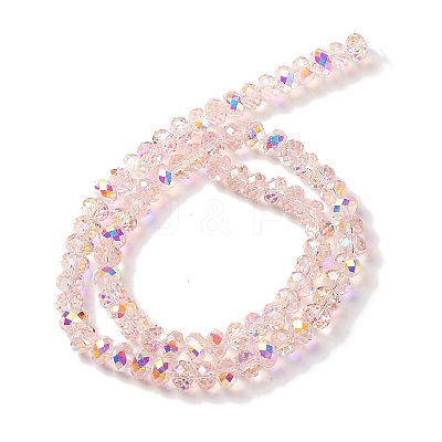 AB Color Plated Transparent Electroplate Beads Strands EGLA-H104-06B-1
