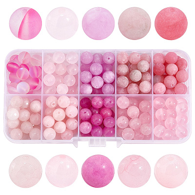 180pcs 10 Styles Natural & Synthetic Mixed Gemstone Beads G-PH0002-24-1