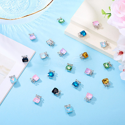 30Pcs Alloy & Glass Charms FIND-TA0008-05P-1