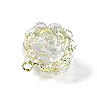 AB Color Transparent Acrylic Pendants OACR-E004-24LG-1