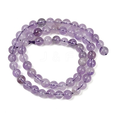 Natural Amethyst Beads Strands G-M445-6mm-01C-1