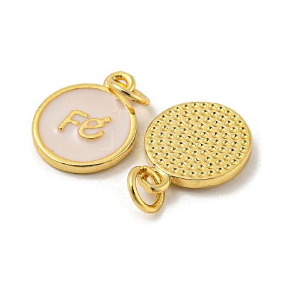 Rack Plating Brass Enamel Charms KK-r153-10G-1