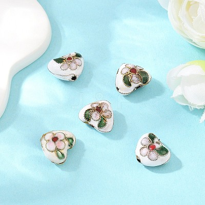 Handmade Cloisonne Beads X-CLB052Y-1-1