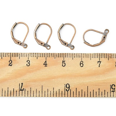 Red Copper Brass Leverback Earring Findings X-EC223-R-1