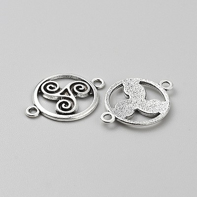 Tibetan Style Alloy Knot Connector Charms FIND-WH0432-92C-1