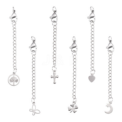 6Pcs 304 Stainless Steel Ends Chains FIND-TA0010-79-1