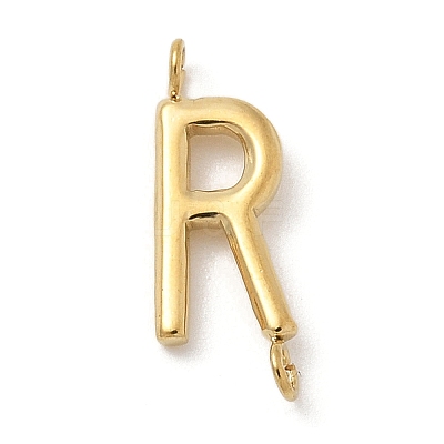 304 Stainless Steel Letter Connector Charms LS-STAS-M108-01G-18-1