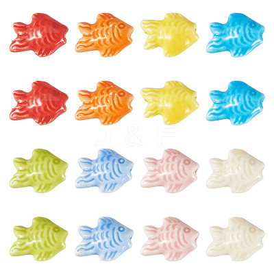 30Pcs Handmade Porcelain Beads PORC-TA0001-73B-1