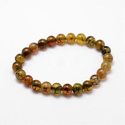 Natural & Synthetic Gemstone Beaded Stretch Bracelets BJEW-K127-01-M-1