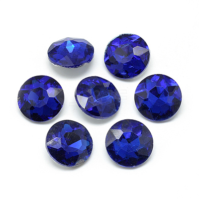 Pointed Back Glass Rhinestone Cabochons RGLA-T029-8mm-11-1