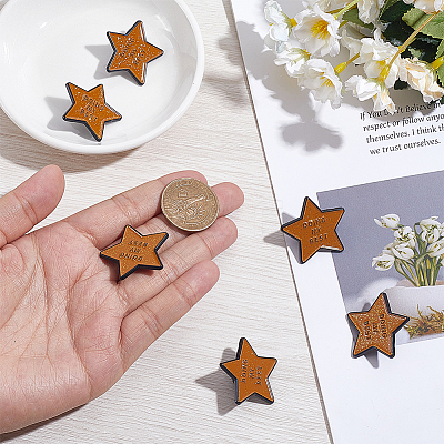 6Pcs Star with Word Doing My Best Enamel Pins JEWB-HY0001-62-1